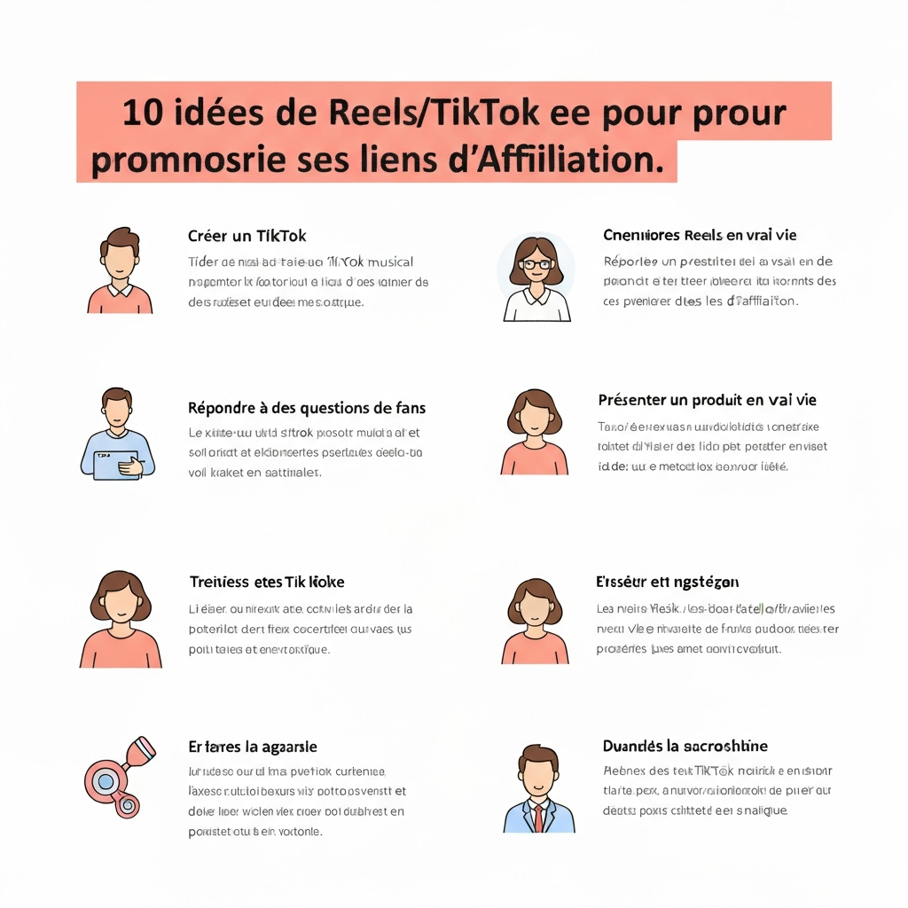 10 idées de Reels/TikTok pour promouvoir ses liens d&rsquo;affiliation.