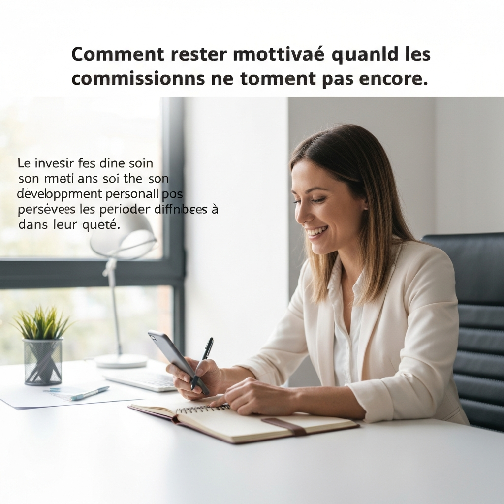 Comment rester motivé quand les commissions ne tombent pas encore.