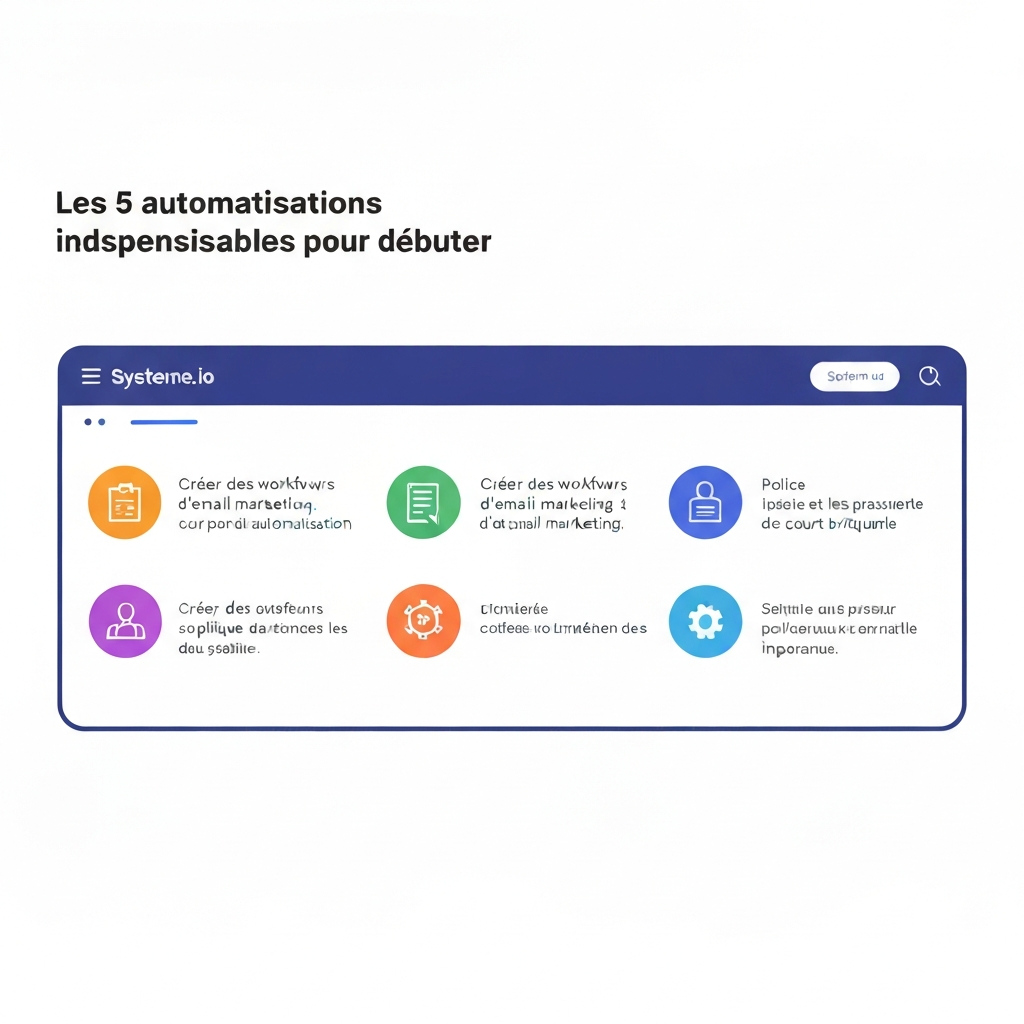 Les 5 automatisations Systeme.io indispensables pour débuter.