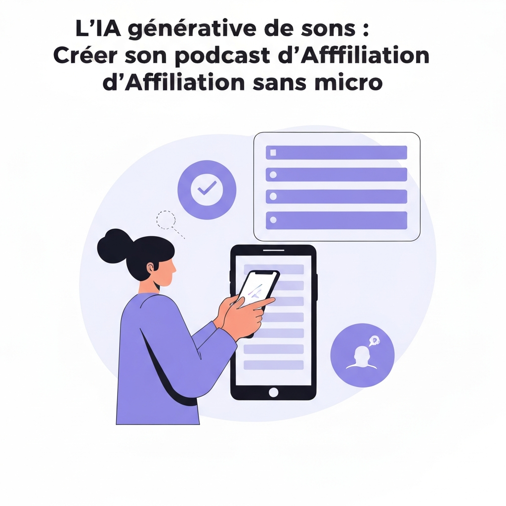 L&rsquo;IA générative de sons : Créer son podcast d&rsquo;affiliation sans micro.