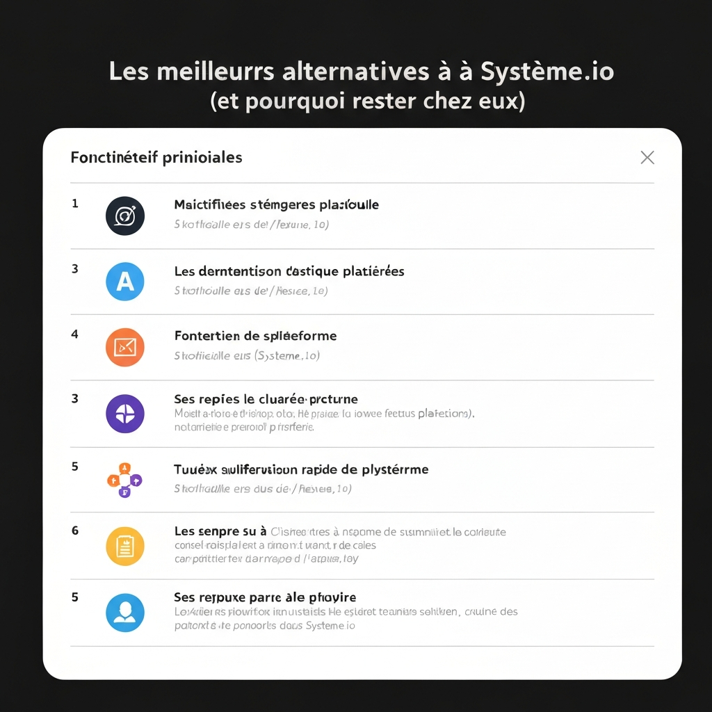 Les meilleures alternatives à Systeme.io (et pourquoi rester chez eux).