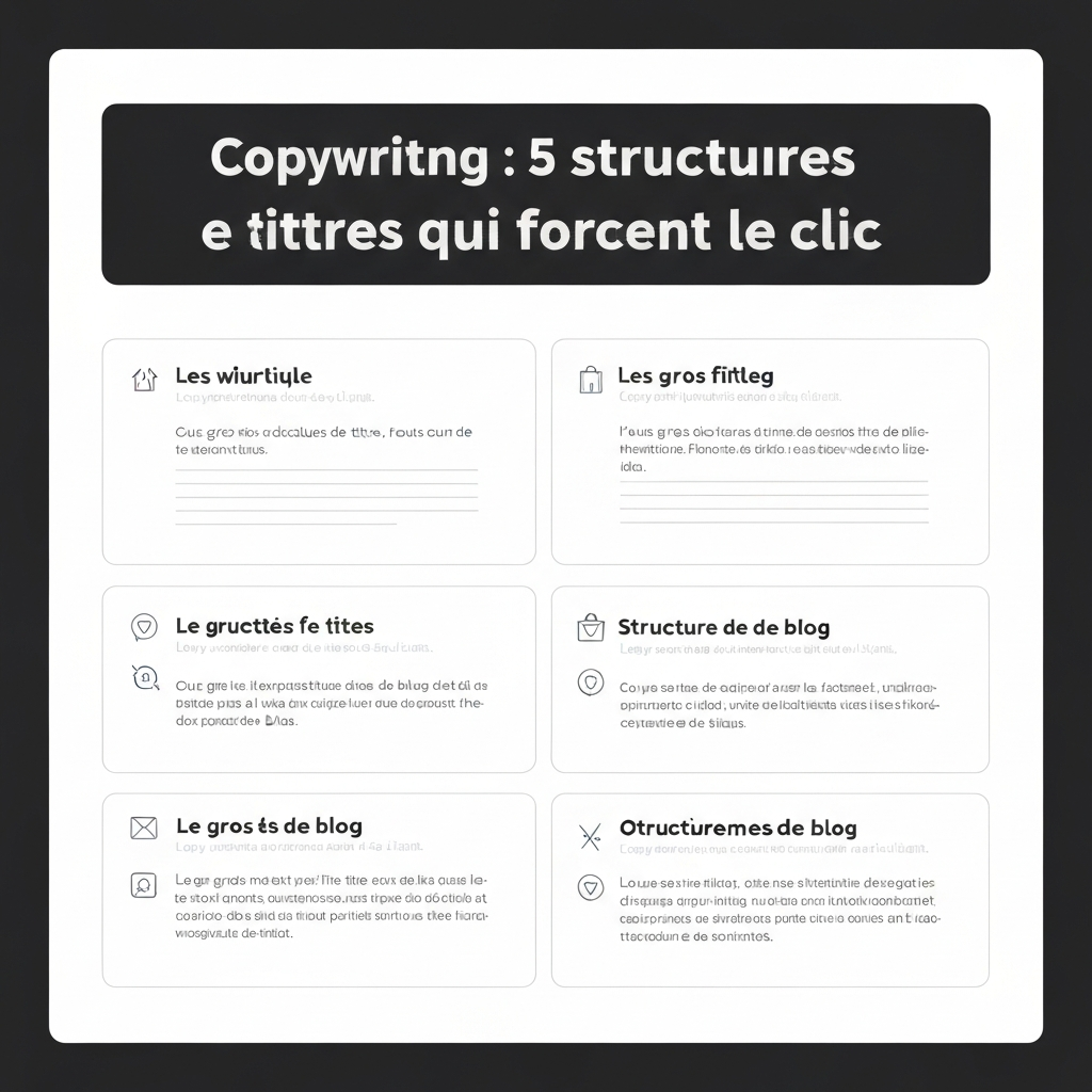 Copywriting : 5 structures de titres qui forcent le clic.