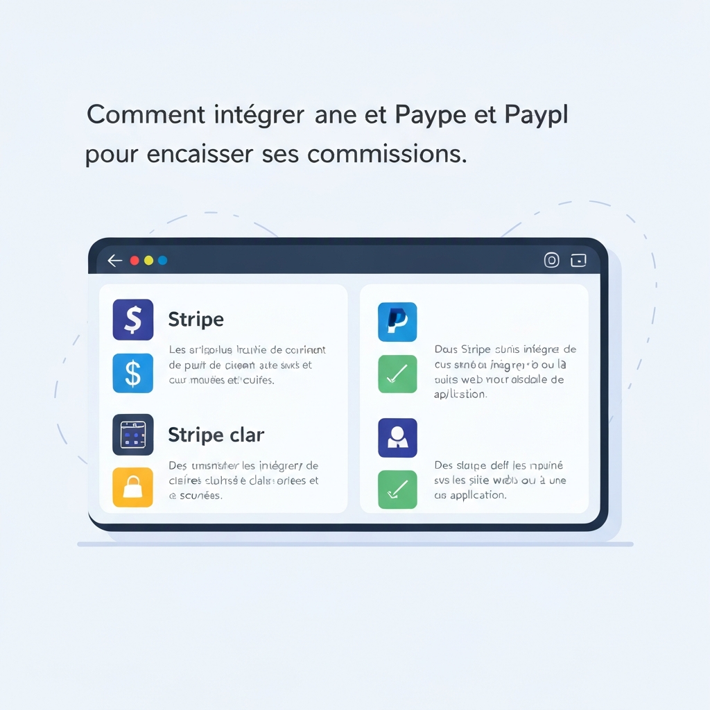 Comment intégrer Stripe et PayPal pour encaisser ses commissions.