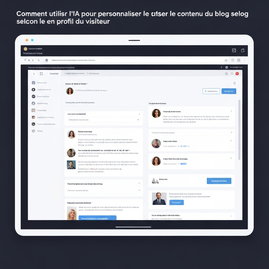 Comment utiliser l’IA pour personnaliser le contenu du blog selon le profil du visiteur.