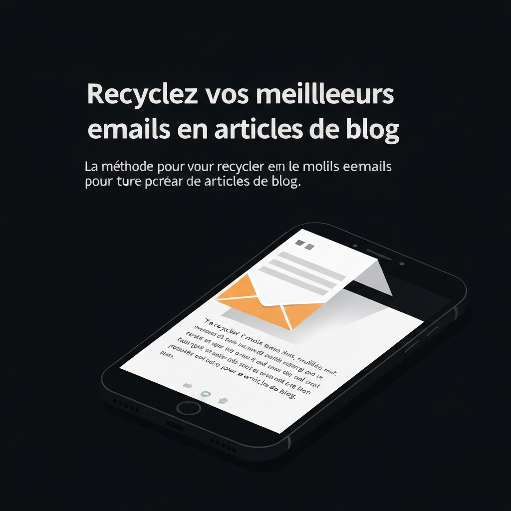 La méthode pour recycler vos meilleurs emails en articles de blog.