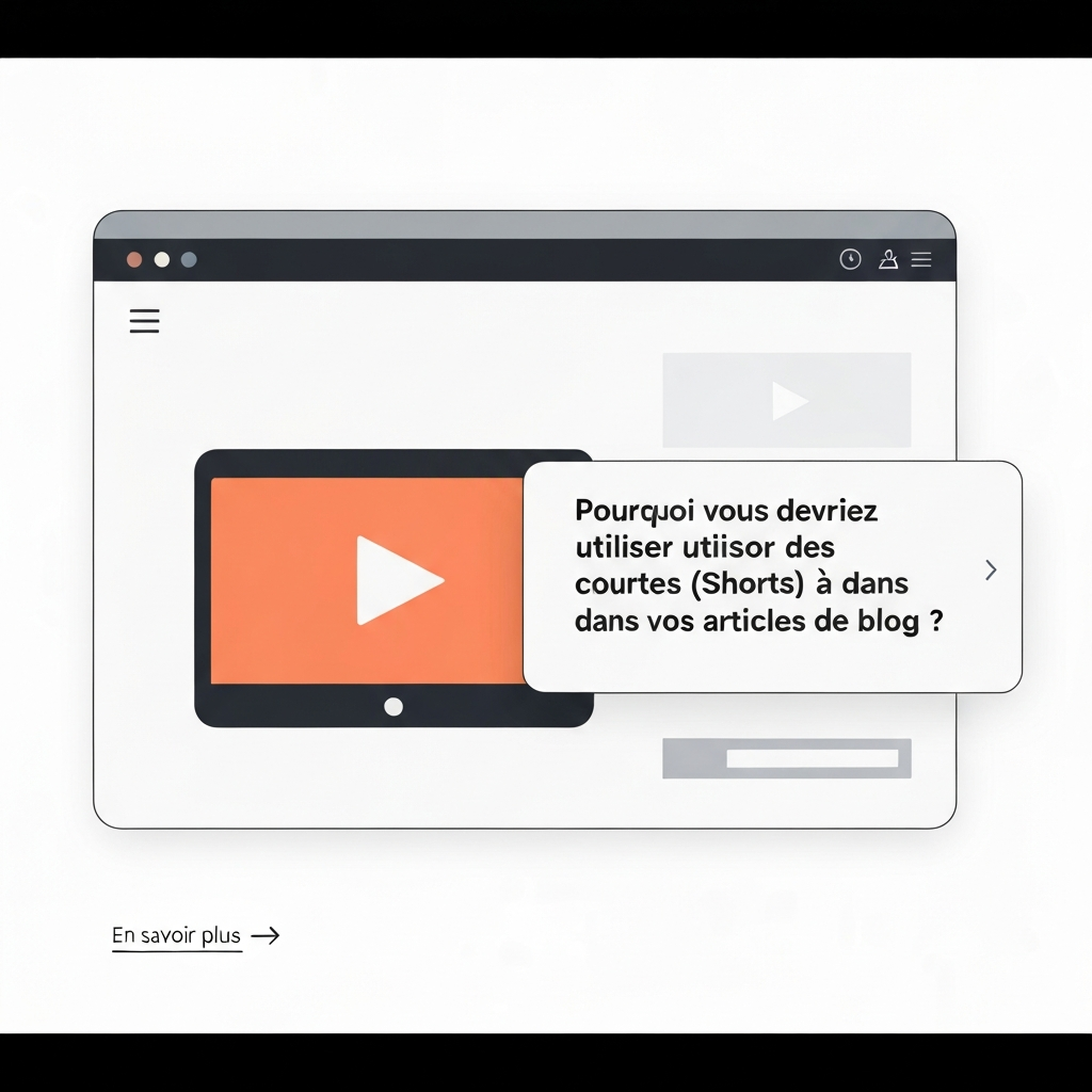 Pourquoi vous devriez utiliser des vidéos courtes (Shorts) dans vos articles de blog.