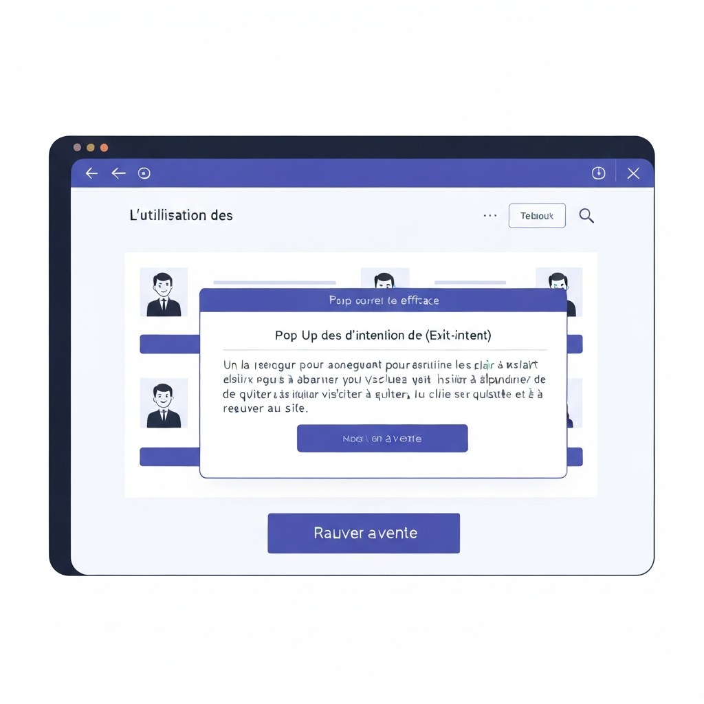 L’utilisation des pop-ups d’intention de sortie (Exit-intent) pour sauver une vente.