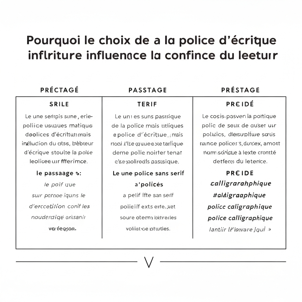 Pourquoi le choix de la police d’écriture influence la confiance du lecteur.
