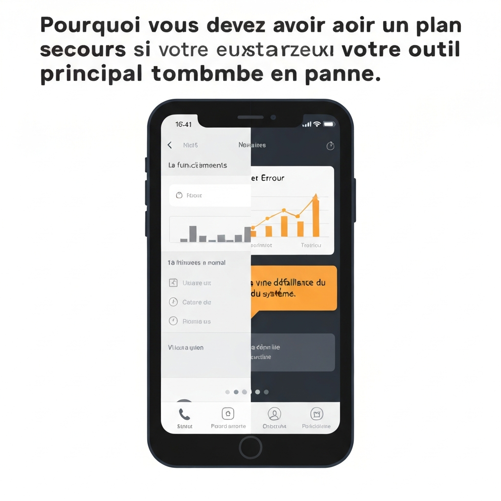 Pourquoi vous devez avoir un plan de secours si votre outil principal tombe en panne.