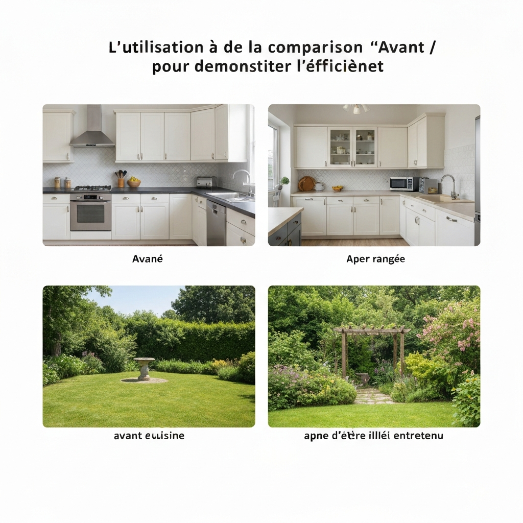 L’utilisation de la comparaison « Avant / Après » pour démontrer l’efficacité.