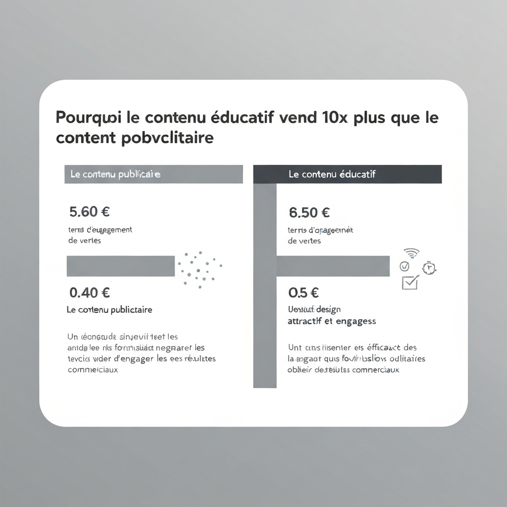 Pourquoi le contenu éducatif vend 10x plus que le contenu publicitaire.