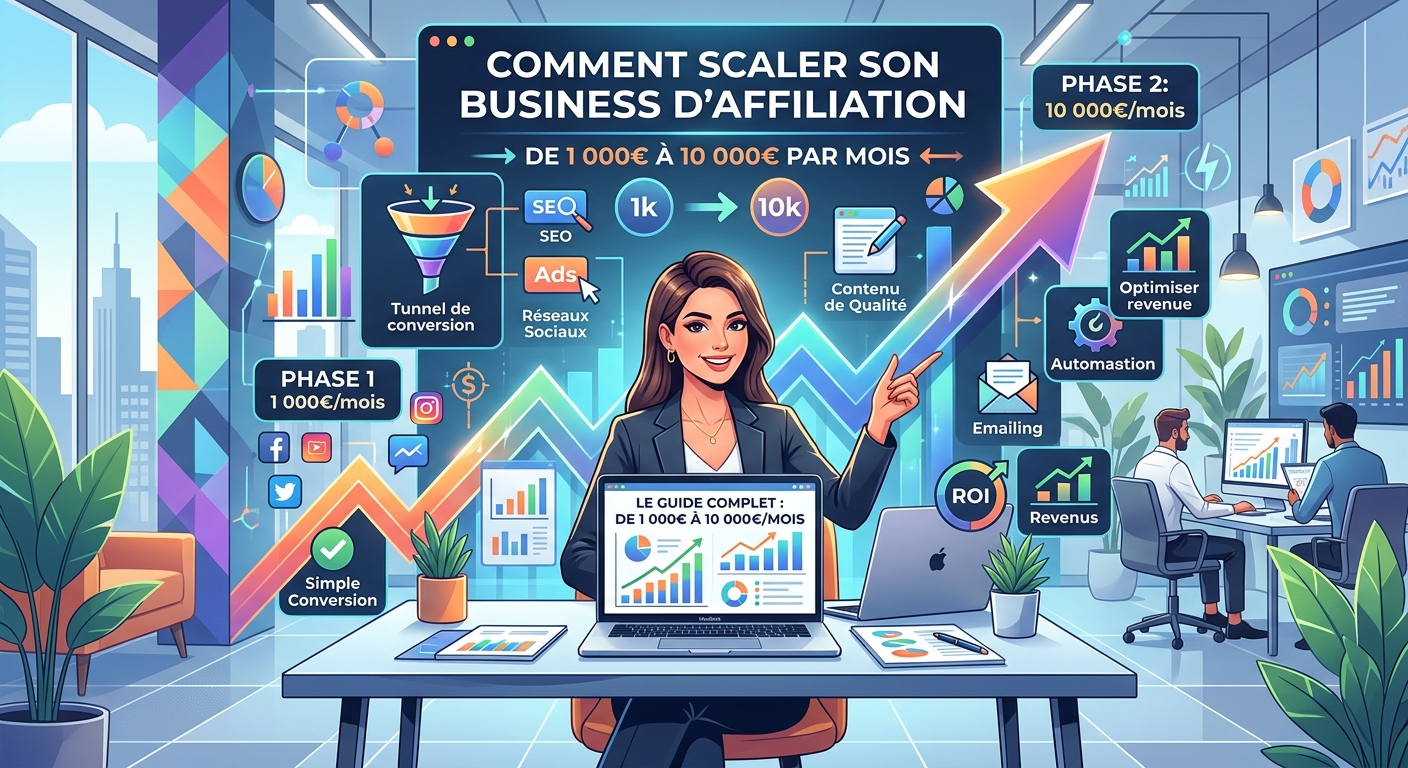 Comment scaler son business d’affiliation de 1 000€ à 10 000€ par mois.