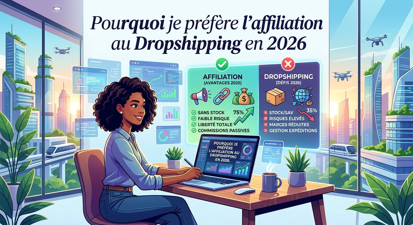Pourquoi je préfère l’affiliation au Dropshipping en 2026.