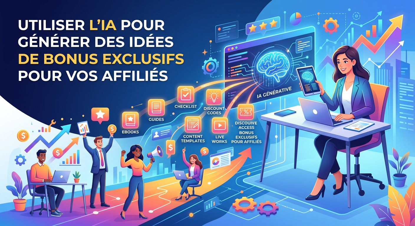 Utiliser l’IA pour générer des idées de bonus exclusifs pour vos affiliés.