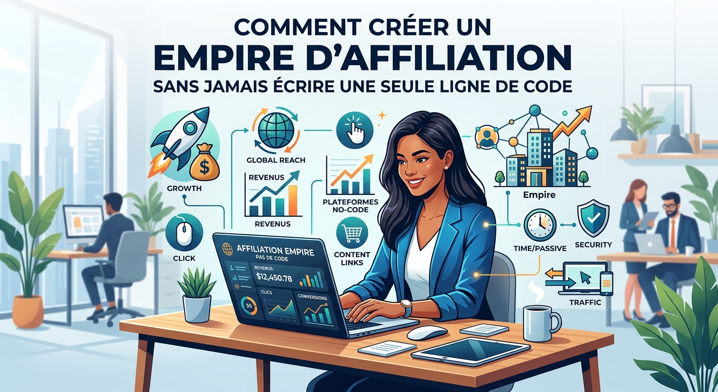 Comment créer un empire d’affiliation sans jamais écrire une seule ligne de code.