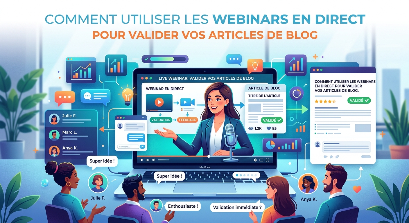 Comment utiliser les webinars en direct pour valider vos articles de blog.